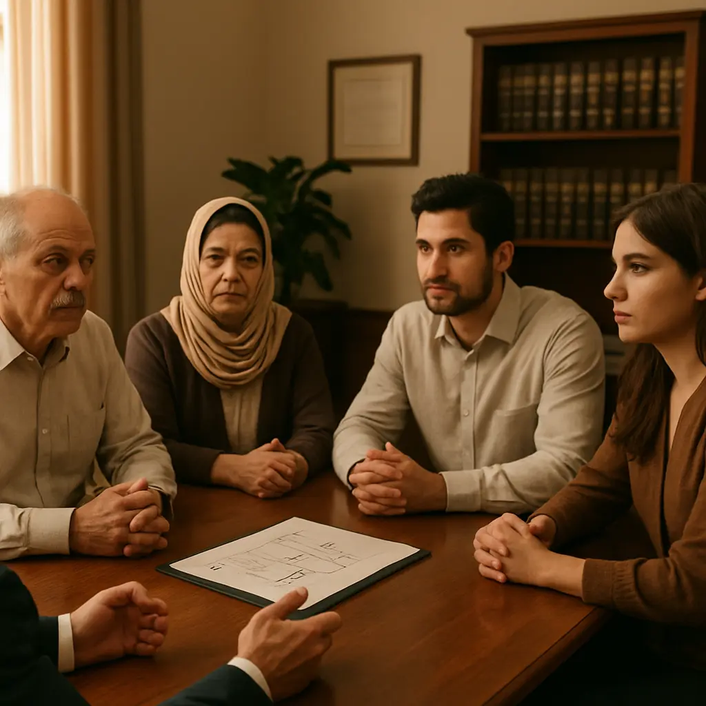 تصویر مرتبط با نحوه تقسیم ارث اموال منقول و غیرمنقول بین وراث