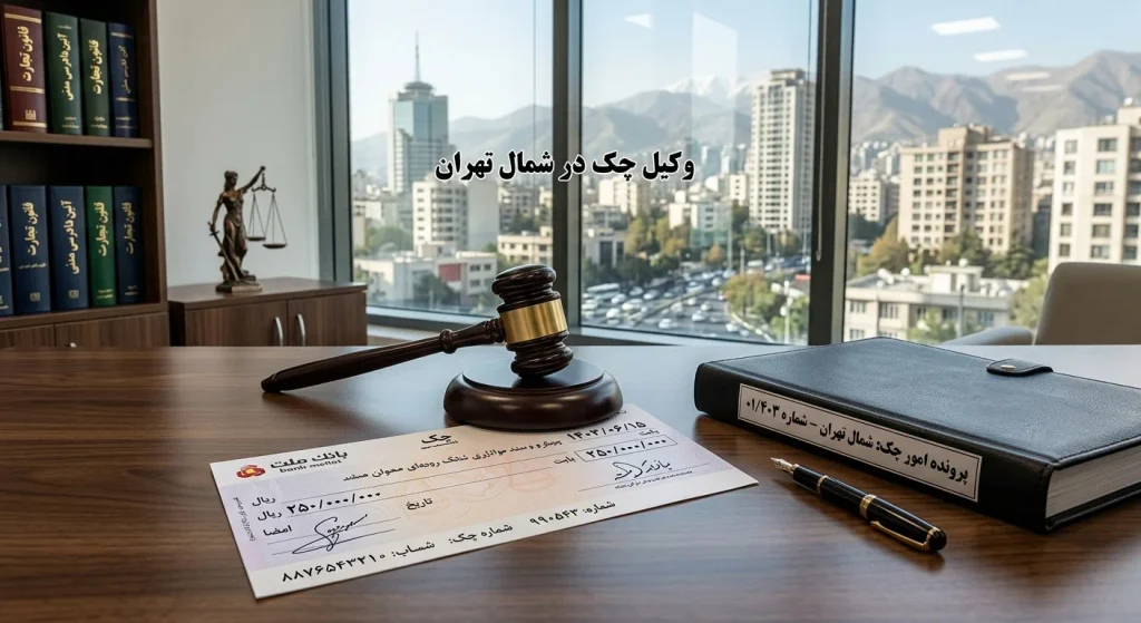 وکیل چک شمال تهران؛ راهنمای کامل پیگیری چک برگشتی، مطالبه وجه و شکایت کیفری