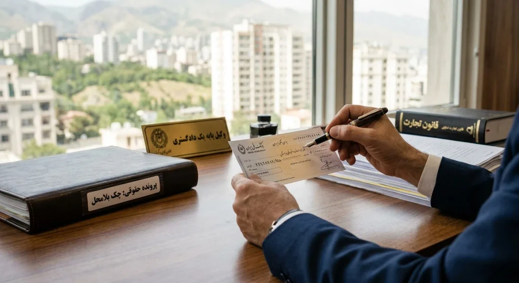 وکیل چک شمال تهران؛ راهنمای کامل پیگیری چک برگشتی، مطالبه وجه و شکایت کیفری