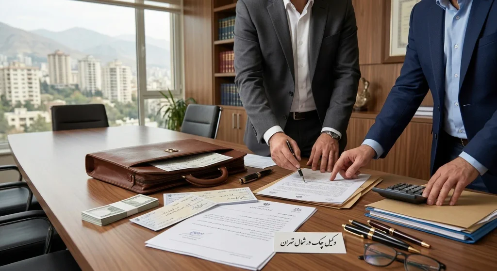 وکیل چک شمال تهران؛ راهنمای کامل پیگیری چک برگشتی، مطالبه وجه و شکایت کیفری